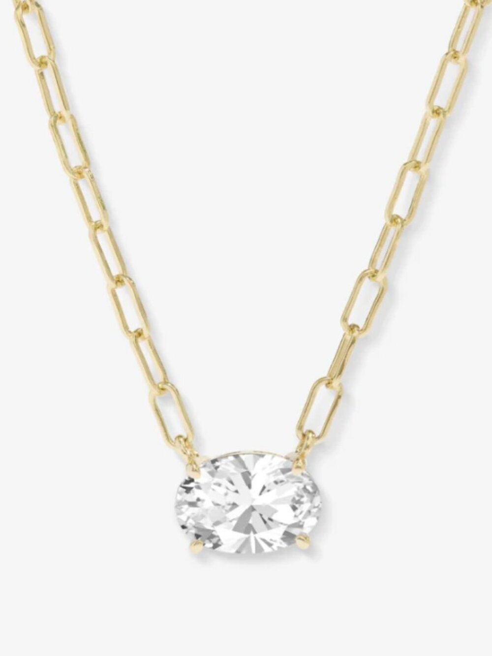 NWT Melinda Maria Hello Gorgeous Micro Samantha Chain Gold White Diamondettes